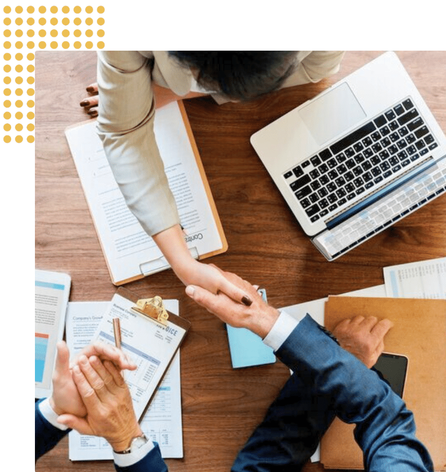 People shaking hands after a successful loan application with Apex Finance Brokers, celebrating a successful partnership. | About Apex Finance Brokers | Trusted Non-Bank Mortgage Lender Australia